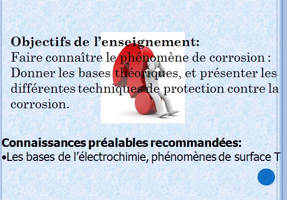 objectif de corrosion