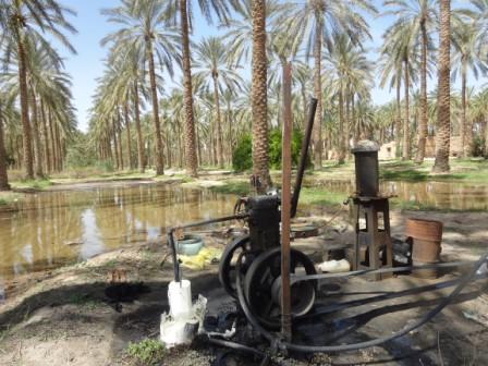 ancienne pompe dans le djnane de Ami Khaled Laadjal à Foughala