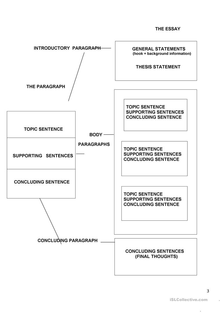 A diagram elaborating the parts of a paragraph and what they become in an essay. 
link: https://www.google.com/url?sa=i&url=h